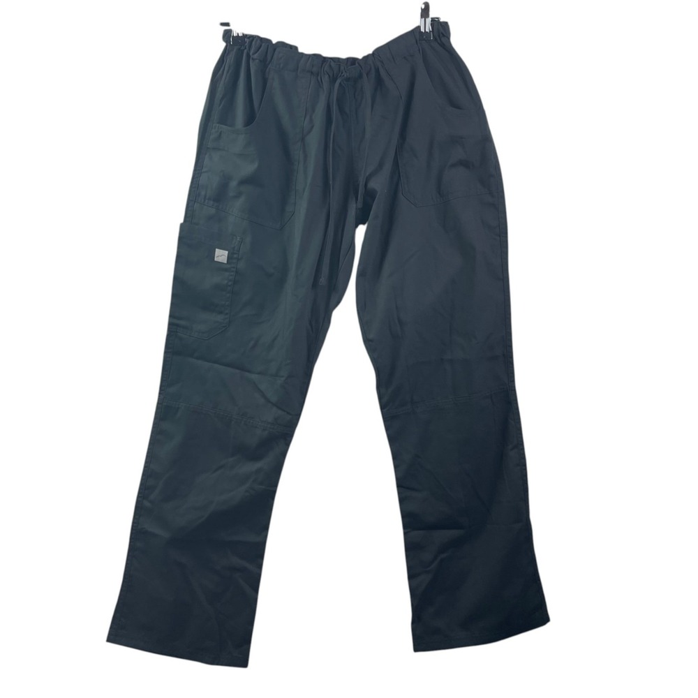 Butter Soft Black Scrub Pants Womens Medium Stretchy Pockets
